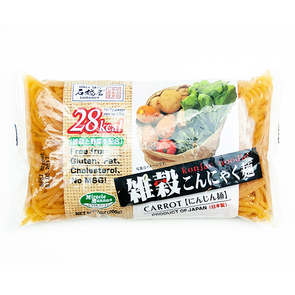 Noodles di Konjac alla Carota 200g, Ishibashiya